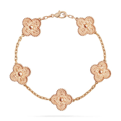 [Loran]LUCKY CLOVER 5-MOTIF BRACELET - BRONZING