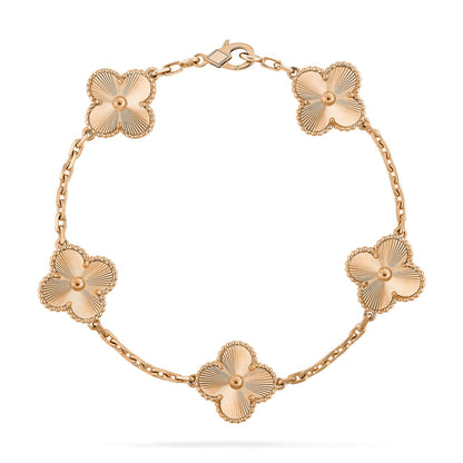 [Loran]LUCKY CLOVER 5-MOTIF BRACELET - LASER COLLECTION