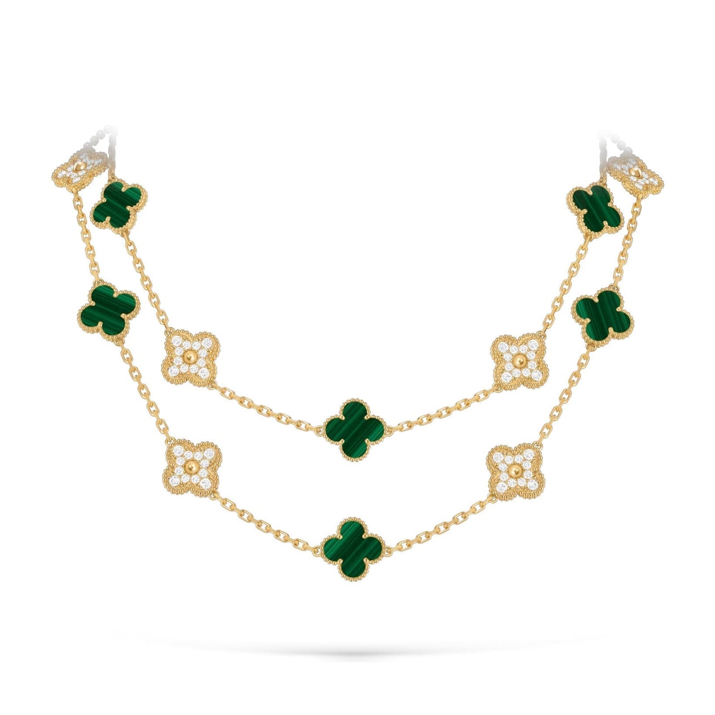[Loran]CLASSIC 20-MOTIF LUCKY CLOVER LONG NECKLACE GOLD COLLECTION