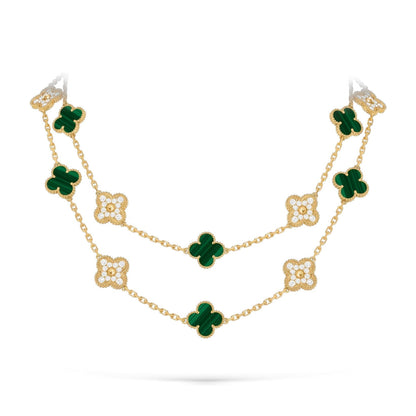 [Loran]CLASSIC 20-MOTIF LUCKY CLOVER LONG NECKLACE GOLD COLLECTION