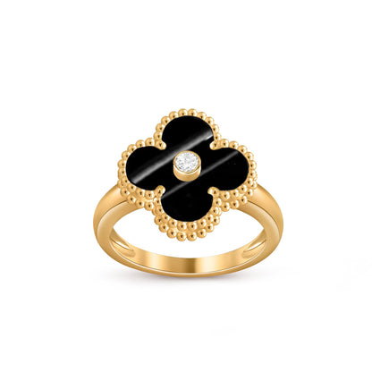 [Loran]LUCKY CLOVER DIAMOND-ACCENT GOLD RING COLLECTION