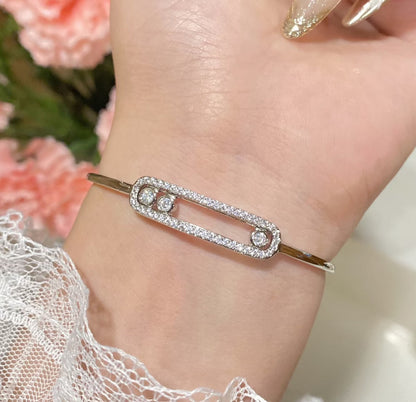 [Loran]MOVE PAVÉ DIAMOND BANGLE BRACELET M