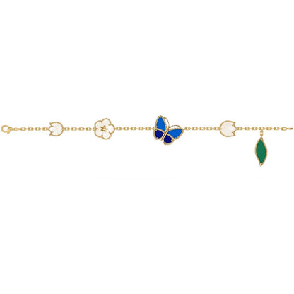 [Loran]SPRING ENCHANTMENT BUTTERFLY & FLORAL CHARM BRACELET