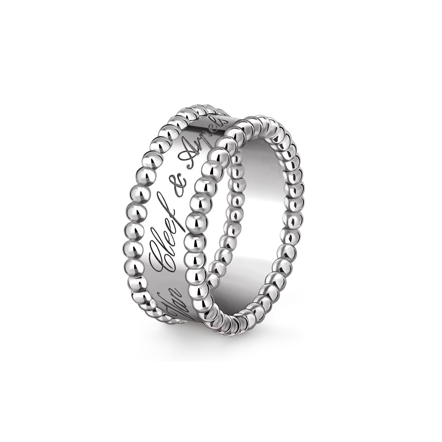 [Loran]SIGNATURE DUAL-BEADED BAND RING
