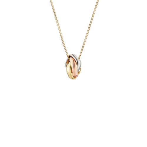 [Loran]TRI-COLOR SQUARE RING NECKLACE