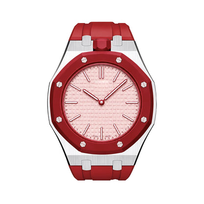 [Loran]OAK POP RED STEEL SILICONE STRAP