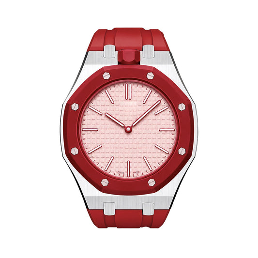 [Loran]OAK POP RED STEEL SILICONE STRAP