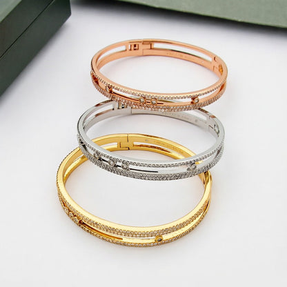 [Loran]MOVE ROMANE PAVÉ DIAMOND BANGLE BRACELET