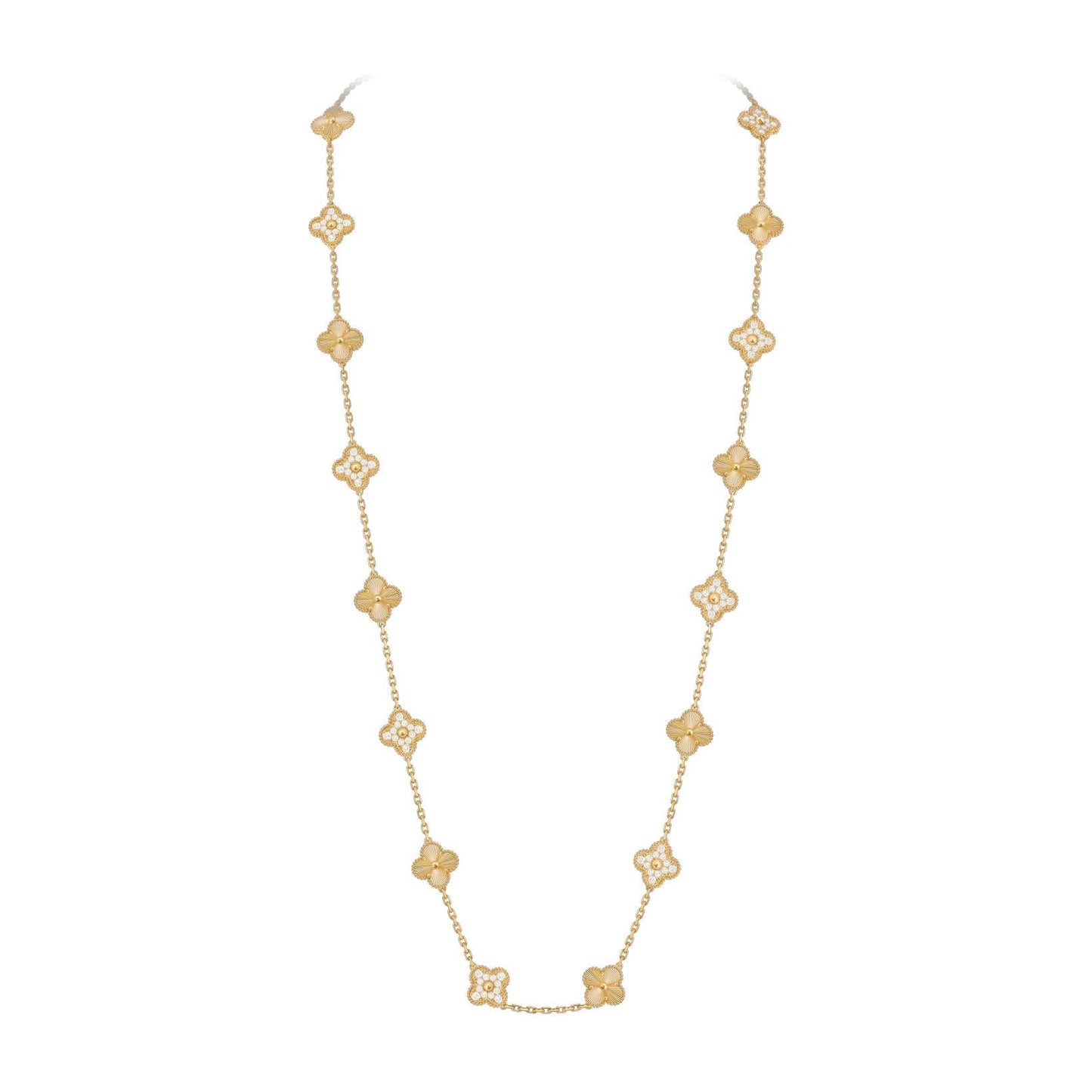 [Loran]CLASSIC 20-MOTIF LUCKY CLOVER LONG NECKLACE GOLD COLLECTION
