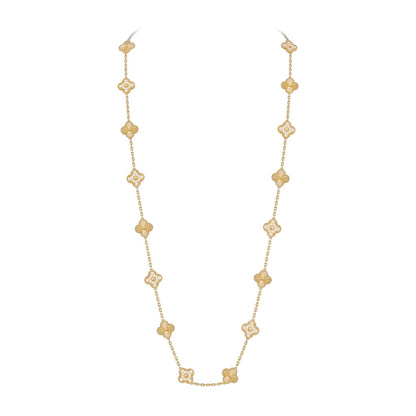 [Loran]CLASSIC 20-MOTIF LUCKY CLOVER LONG NECKLACE GOLD COLLECTION