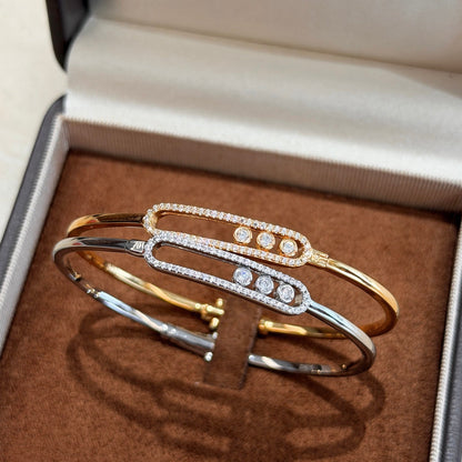[Loran]MOVE PAVÉ DIAMOND BANGLE BRACELET M