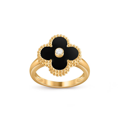 [Loran]LUCKY CLOVER DIAMOND-ACCENT GOLD RING COLLECTION