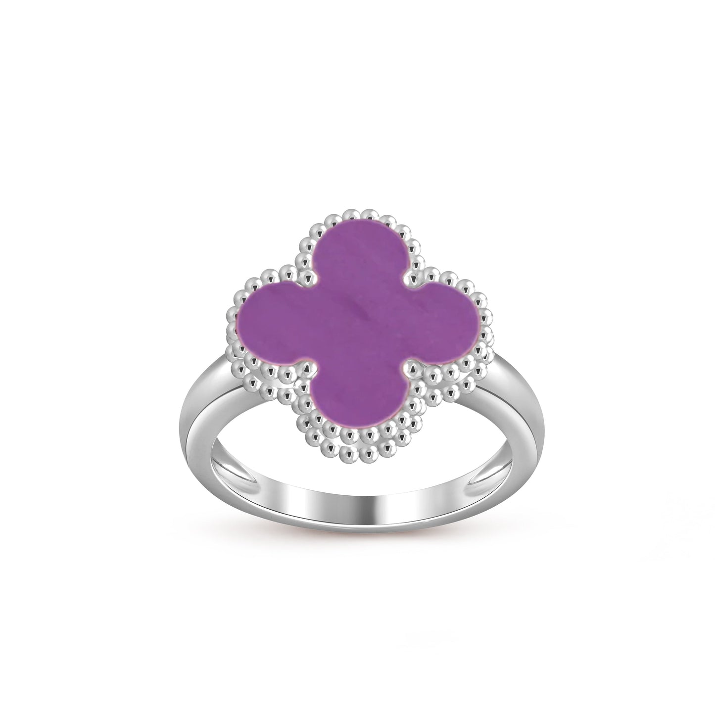 [Loran]LUCKY CLOVER VINTAGE WHITE GOLD RING COLLECTION
