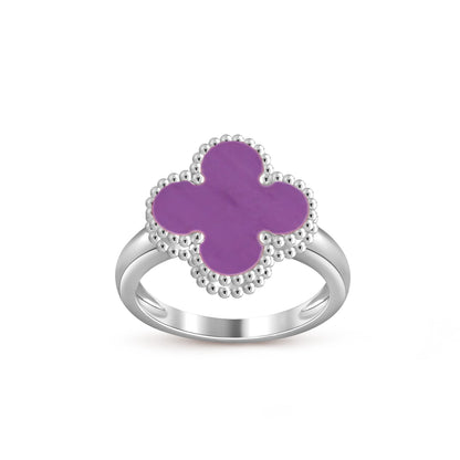 [Loran]LUCKY CLOVER VINTAGE WHITE GOLD RING COLLECTION