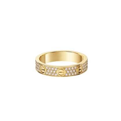 [Loran]LOVE 4MM PAVÉ DIAMOND RING