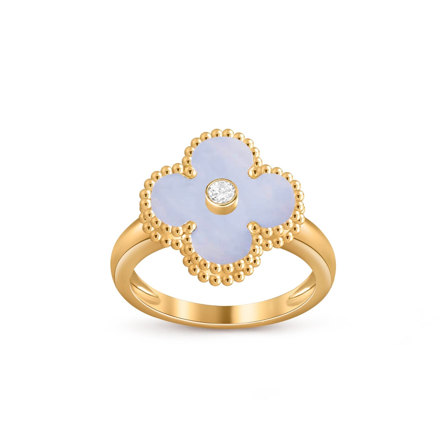 [Loran]LUCKY CLOVER DIAMOND-ACCENT GOLD RING COLLECTION