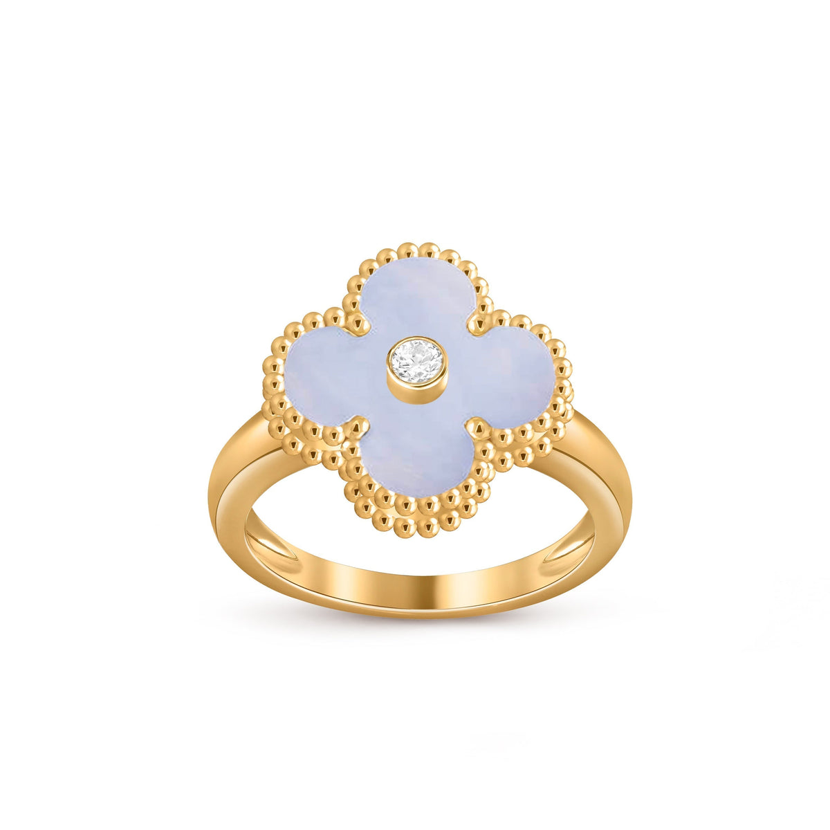 [Loran]LUCKY CLOVER DIAMOND-ACCENT GOLD RING COLLECTION