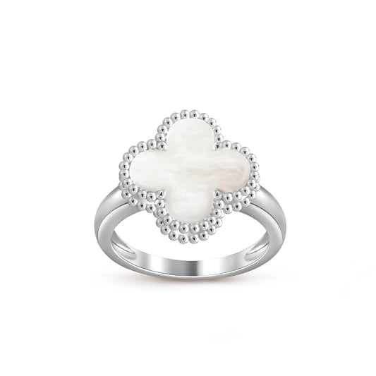 [Loran]LUCKY CLOVER VINTAGE WHITE GOLD RING COLLECTION