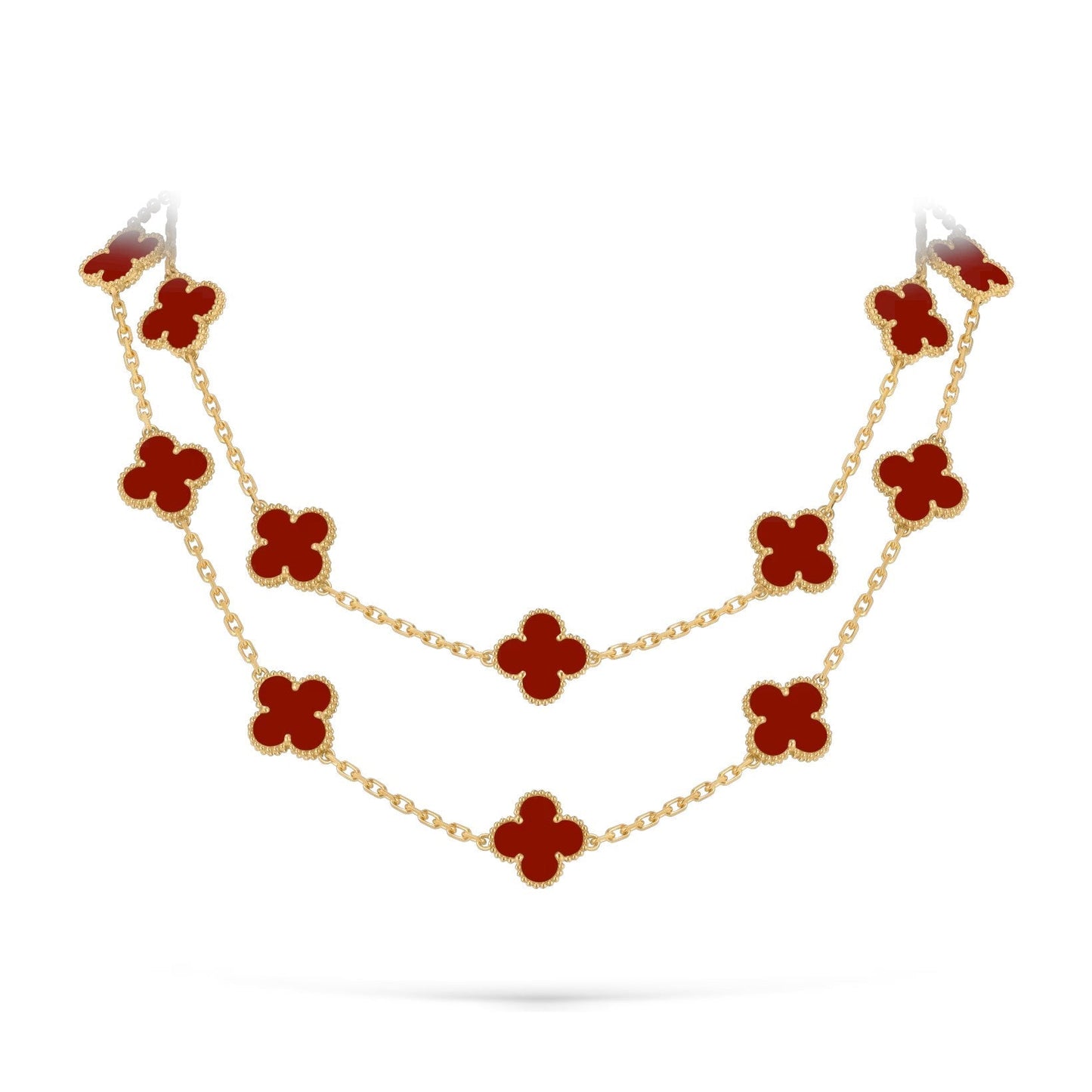 [Loran]CLASSIC 20-MOTIF LUCKY CLOVER LONG NECKLACE GOLD COLLECTION