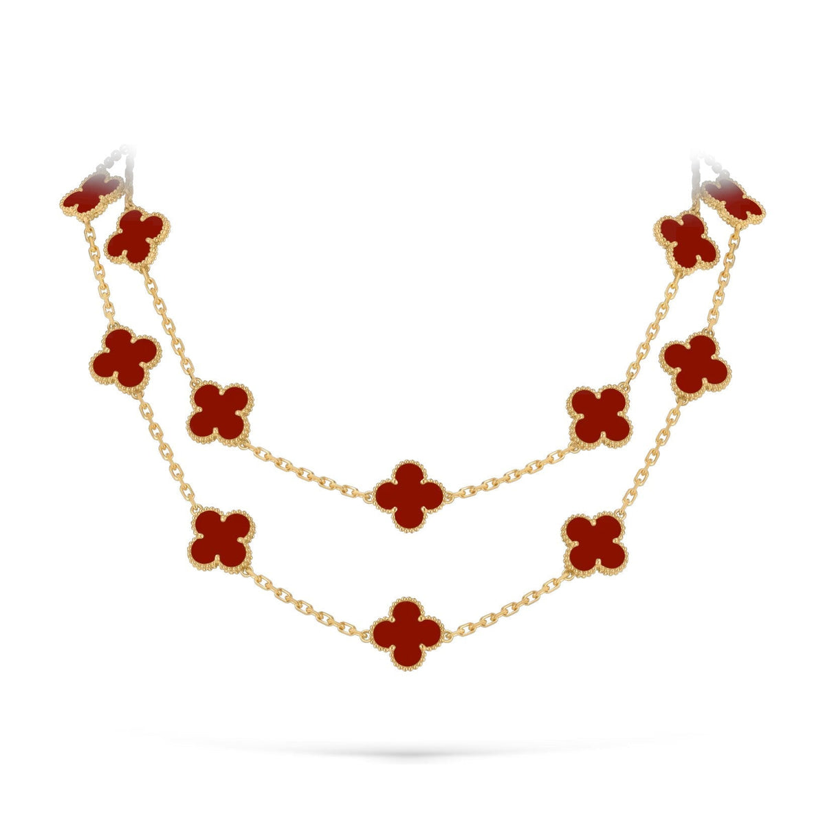 [Loran]CLASSIC 20-MOTIF LUCKY CLOVER LONG NECKLACE GOLD COLLECTION