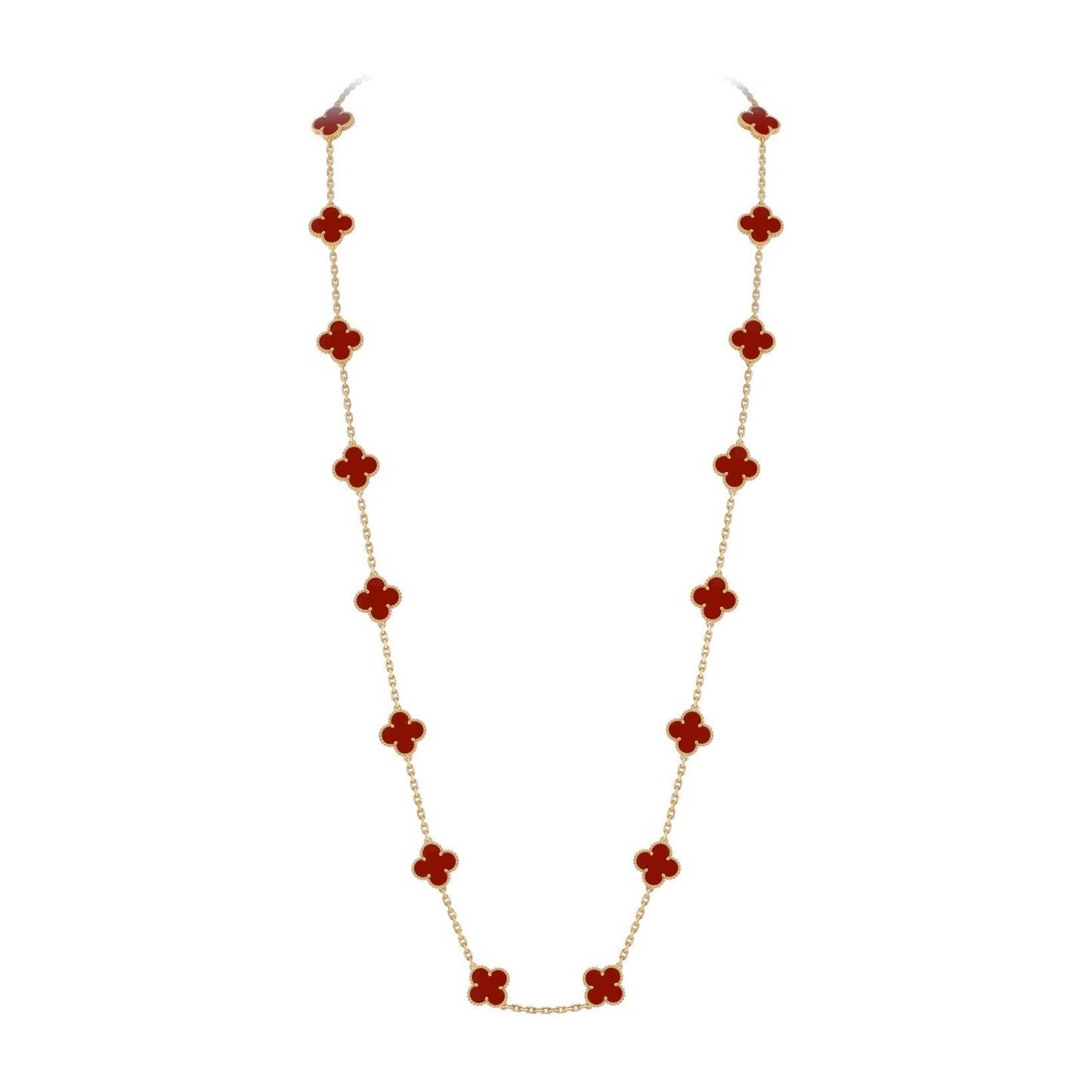 [Loran]CLASSIC 20-MOTIF LUCKY CLOVER LONG NECKLACE GOLD COLLECTION