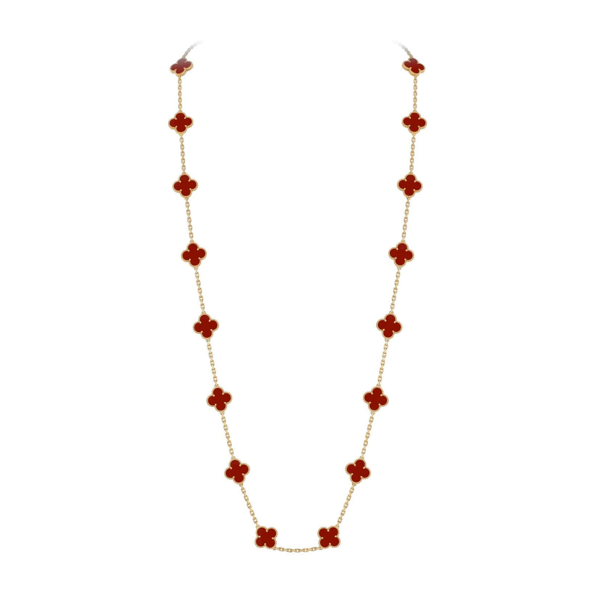 [Loran]CLASSIC 20-MOTIF LUCKY CLOVER LONG NECKLACE GOLD COLLECTION