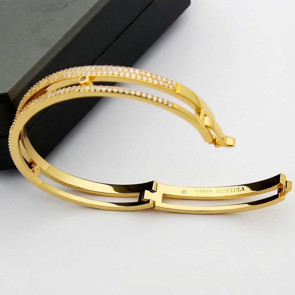 [Loran]MOVE ROMANE PAVÉ DIAMOND BANGLE BRACELET