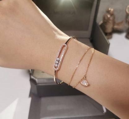 [Loran]MOVE PAVÉ DIAMOND BANGLE BRACELET M