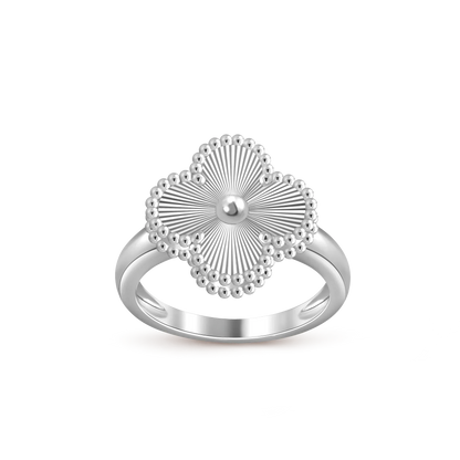 [Loran]LUCKY CLOVER VINTAGE WHITE GOLD RING COLLECTION