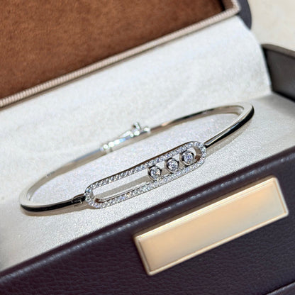 [Loran]MOVE PAVÉ DIAMOND BANGLE BRACELET M