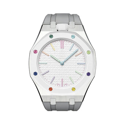 [Loran]OAK POP GRAY STEEL SILICONE STRAP