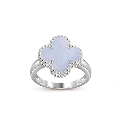 [Loran]LUCKY CLOVER VINTAGE WHITE GOLD RING COLLECTION