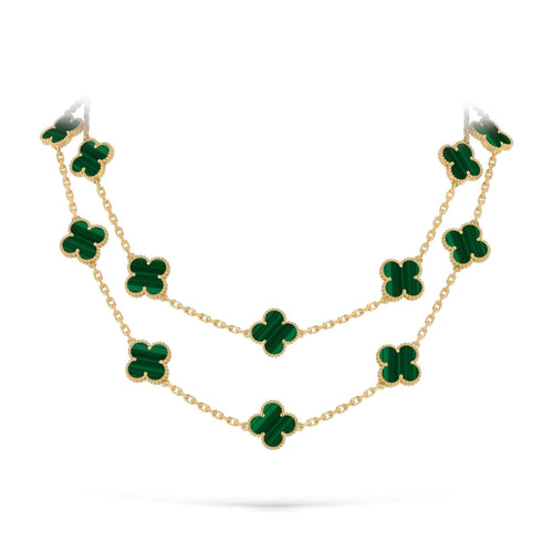 [Loran]CLASSIC 20-MOTIF LUCKY CLOVER LONG NECKLACE GOLD COLLECTION