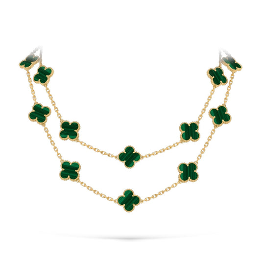 [Loran]CLASSIC 20-MOTIF LUCKY CLOVER LONG NECKLACE GOLD COLLECTION