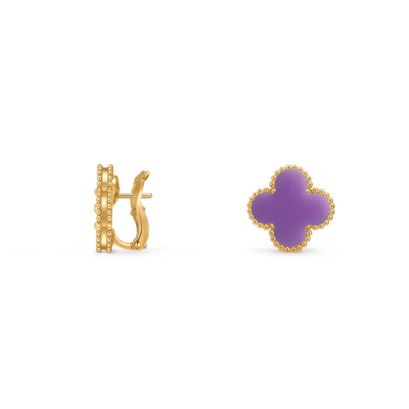 [Loran]15MM CLOVER FLOWER STUD EARRINGS GOLD COLLECTION