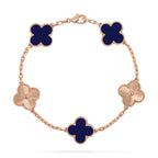[Loran]LUCKY CLOVER 5-MOTIF BRACELET - LAPIS LAZULI COLLECTION