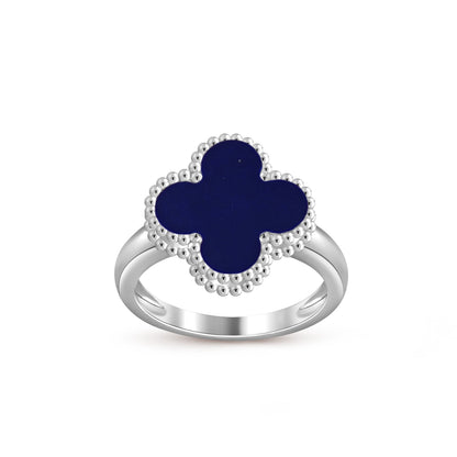 [Loran]LUCKY CLOVER VINTAGE WHITE GOLD RING COLLECTION