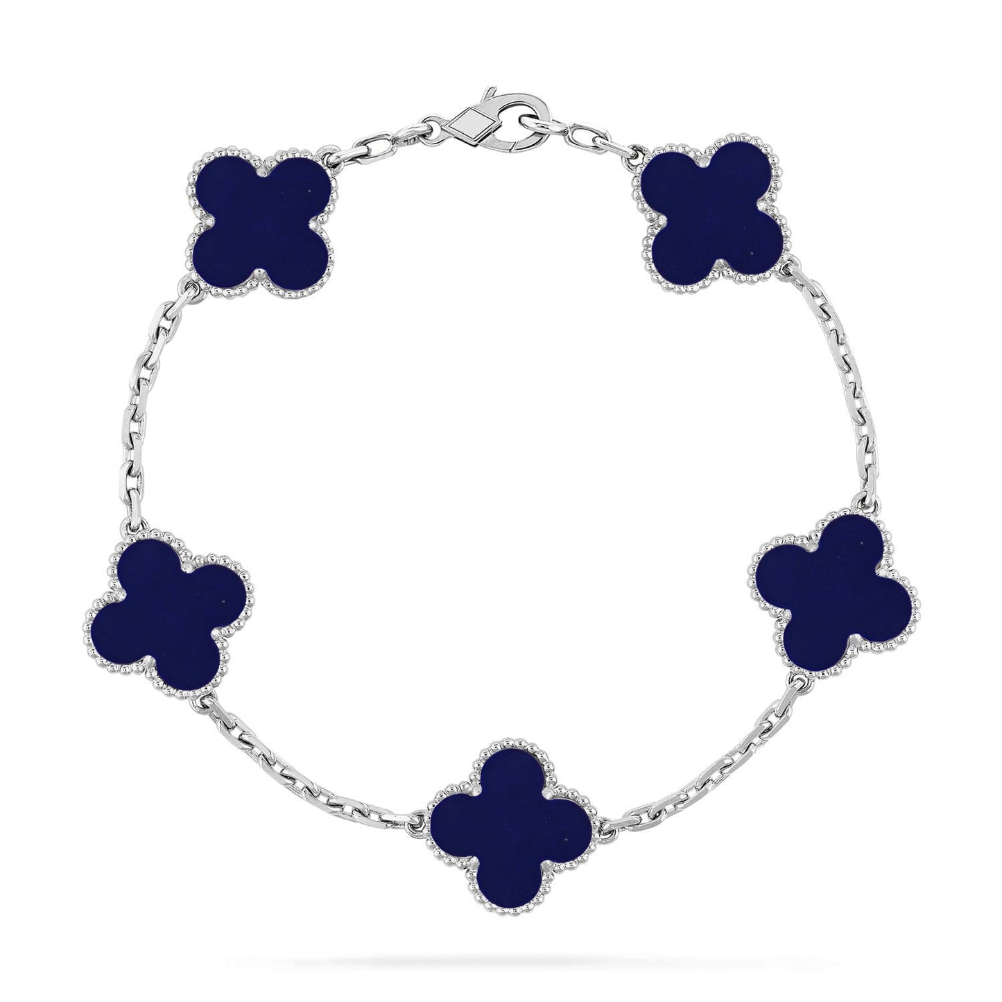 [Loran]LUCKY CLOVER 5-MOTIF BRACELET - LAPIS LAZULI COLLECTION