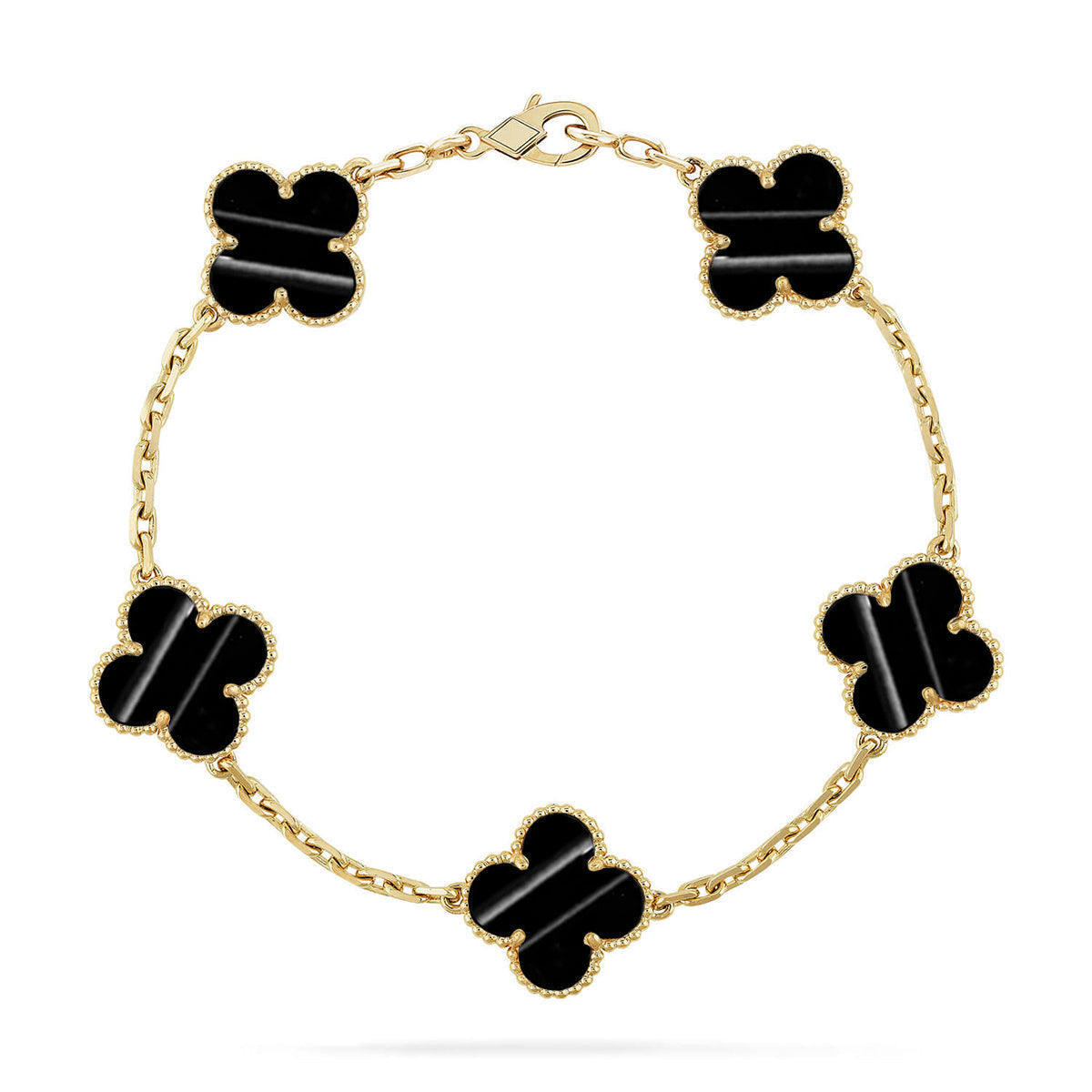 [Loran]LUCKY CLOVER 5-MOTIF BRACELET - PULSE STONE COLLECTION