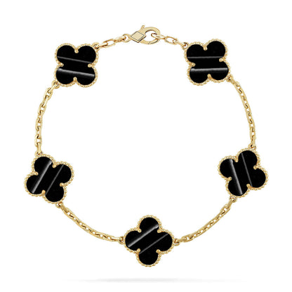 [Loran]LUCKY CLOVER 5-MOTIF BRACELET - PULSE STONE COLLECTION
