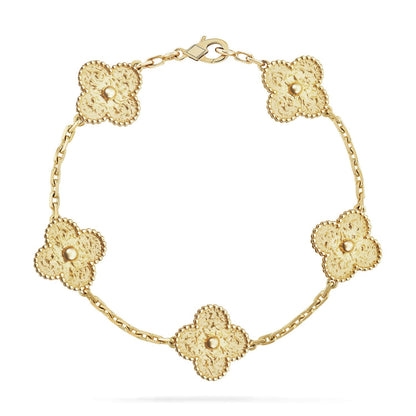 [Loran]LUCKY CLOVER 5-MOTIF BRACELET - BRONZING