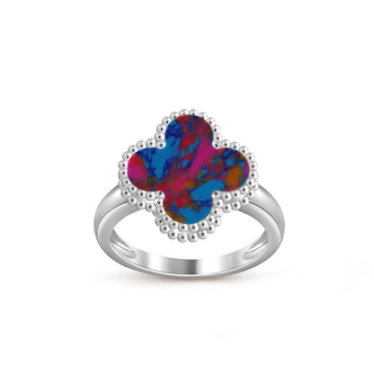 [Loran]LUCKY CLOVER VINTAGE WHITE GOLD RING COLLECTION