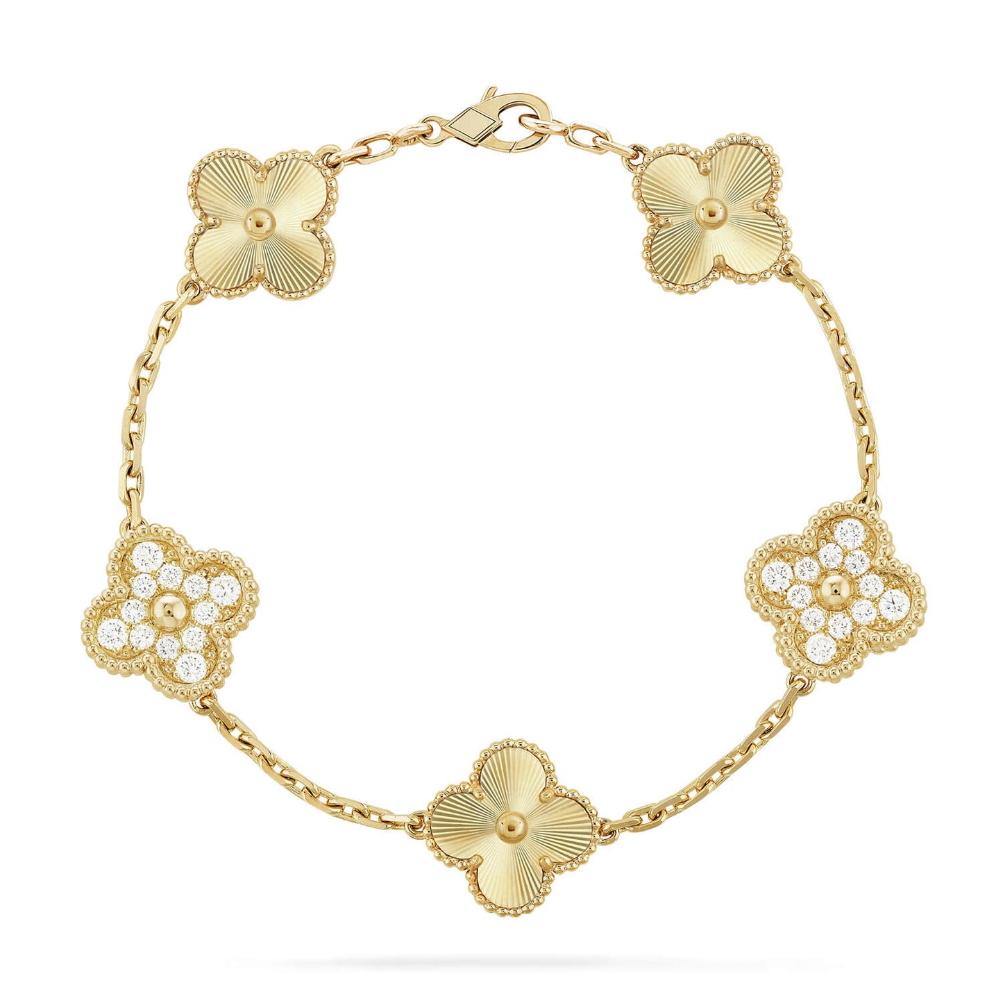 [Loran]LUCKY CLOVER 5-MOTIF BRACELET - LASER COLLECTION
