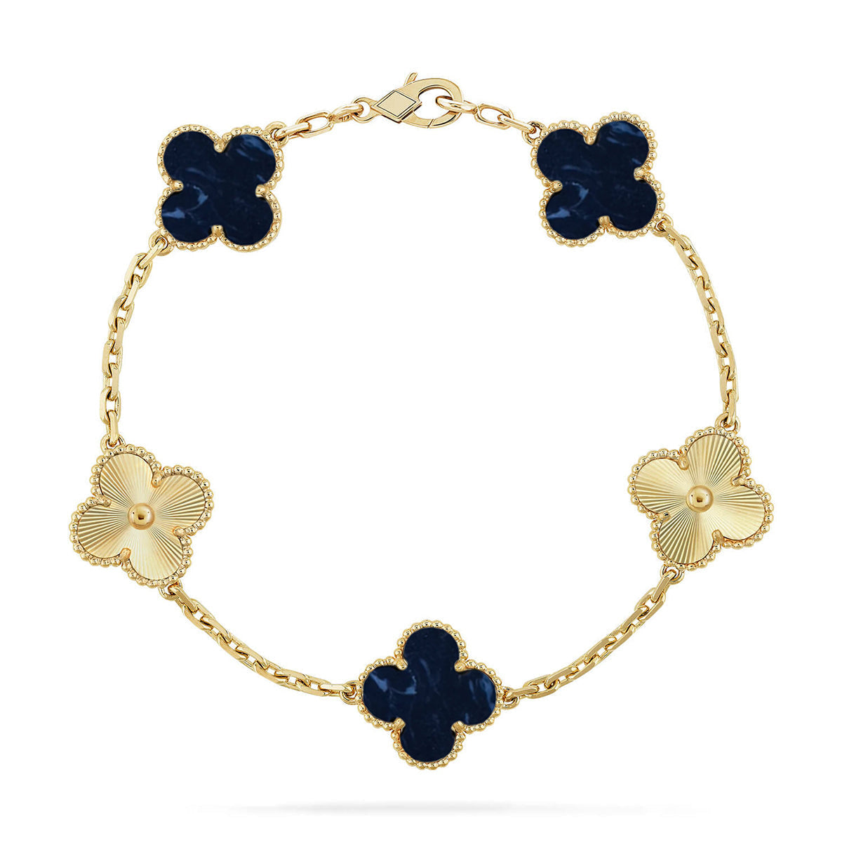 [Loran]LUCKY CLOVER 5-MOTIF BRACELET - PIETERSITE COLLECTION