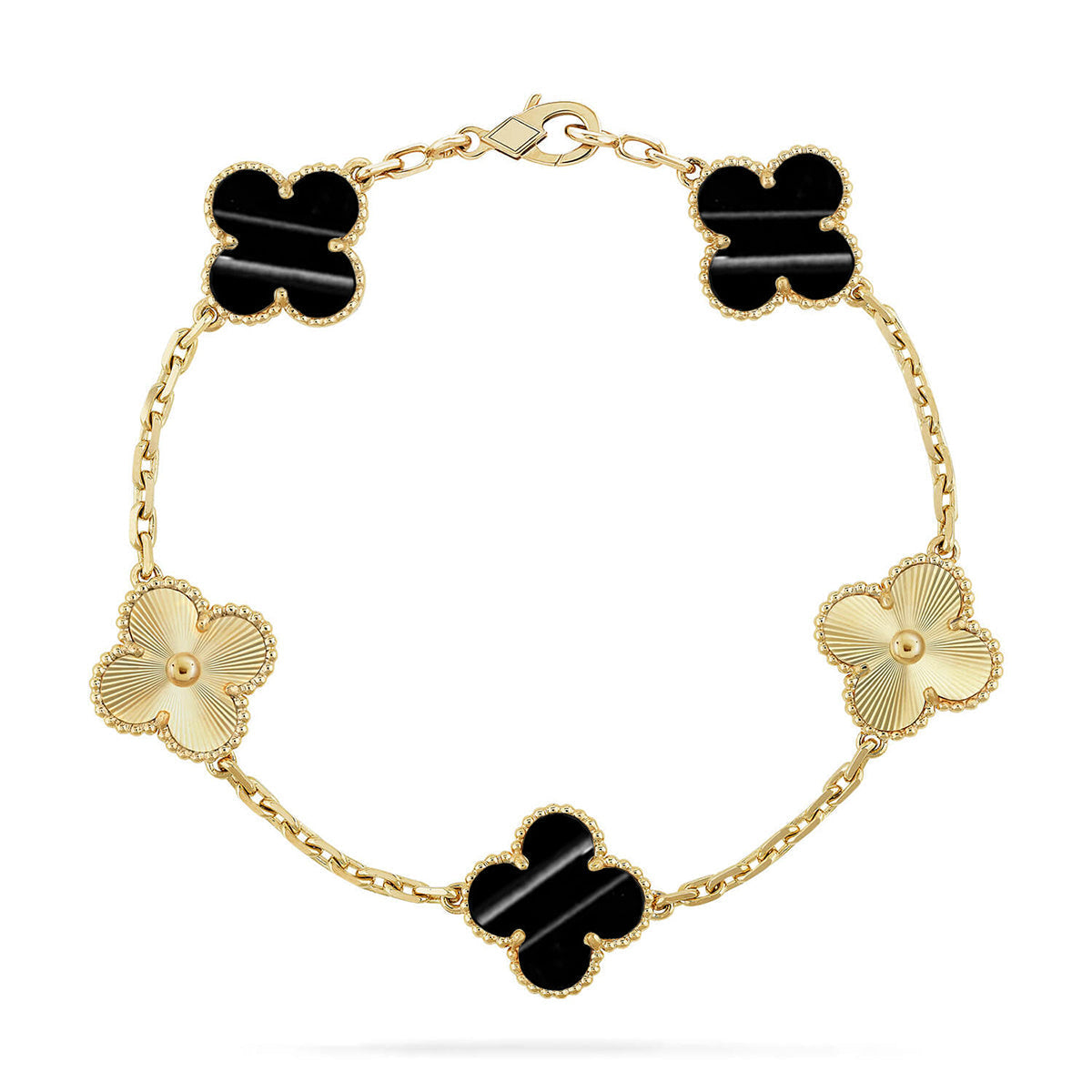 [Loran]LUCKY CLOVER 5-MOTIF BRACELET - PULSE STONE COLLECTION