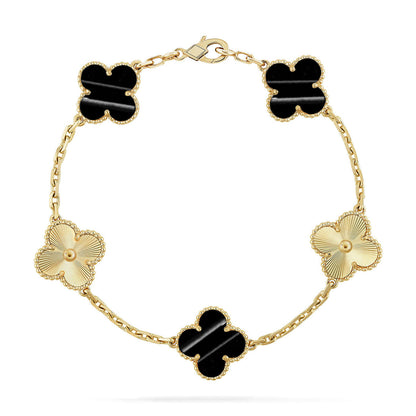 [Loran]LUCKY CLOVER 5-MOTIF BRACELET - PULSE STONE COLLECTION