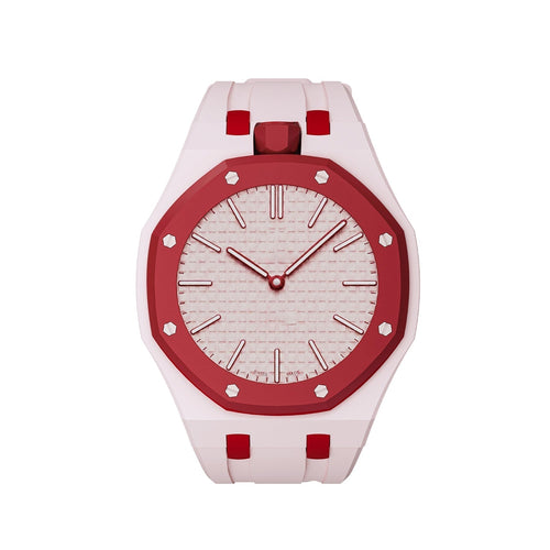 [Loran]OAK POP EXCLUSIVE PINK AND RED SILICONE STRAP