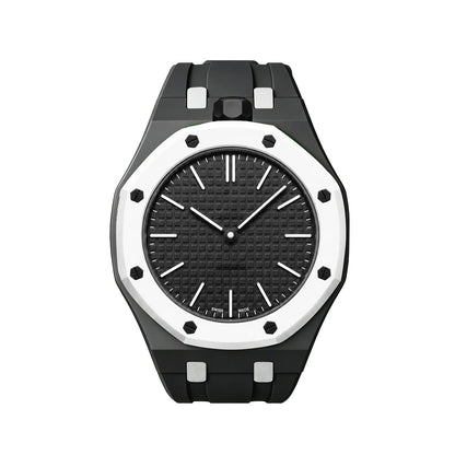 [Loran]OAK POP EXCLUSIVE BLACK AND WHITE SILICONE STRAP