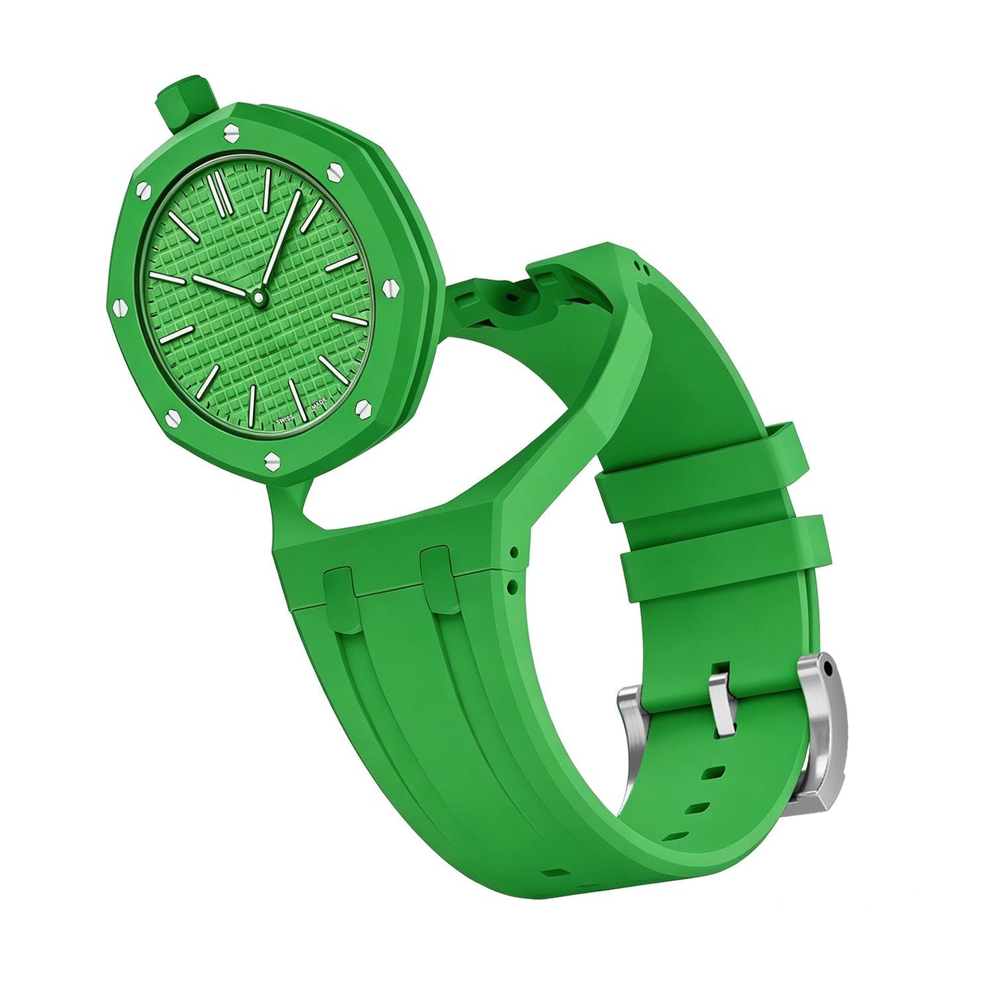 [Loran]OAK POP EXCLUSIVE GREEN SILICONE STRAP