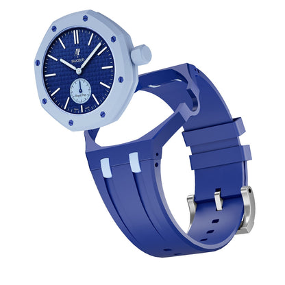 [Loran]OAK POP EXCLUSIVE DARK BLUE AND LIGHT BLUE SILICONE STRAP